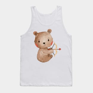 Cute Valentines Day Teddy Bear Tank Top